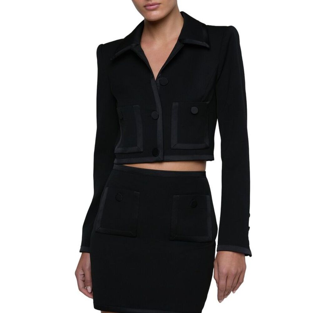 L’Agence Womens  Blythe Satin Binding Jacket